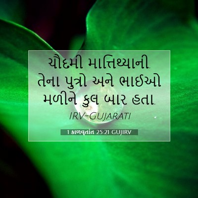 Picture 07 - 1 કાળવૃતાંત 25:21 GUJIRV - ચૌદમી - Bible Verse Picture