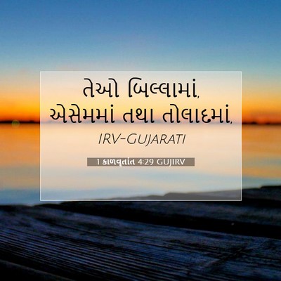 Picture 07 - 1 કાળવૃતાંત 4:29 GUJIRV - તેઓ બિલ્લામાં, - Bible Verse Picture