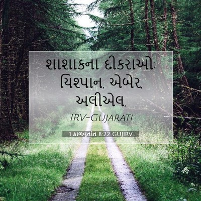 Picture 07 - 1 કાળવૃતાંત 8:22 GUJIRV - શાશાકના દીકરાઓ; - Bible Verse Picture
