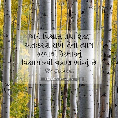 Picture 07 - 1 તિમોથીને 1:19 GUJIRV - અને વિશ્વાસ તથા - Bible Verse Picture