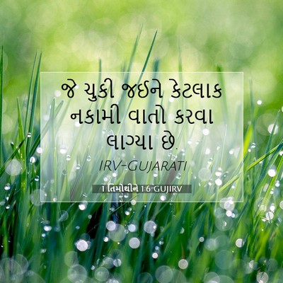 Picture 07 - 1 તિમોથીને 1:6 GUJIRV - જે ચુકી જઈને - Bible Verse Picture
