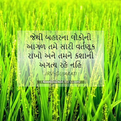 Picture 07 - 1 થેસ્સલોનિકીઓને 4:12 GUJIRV - જેથી બહારના - Bible Verse Picture