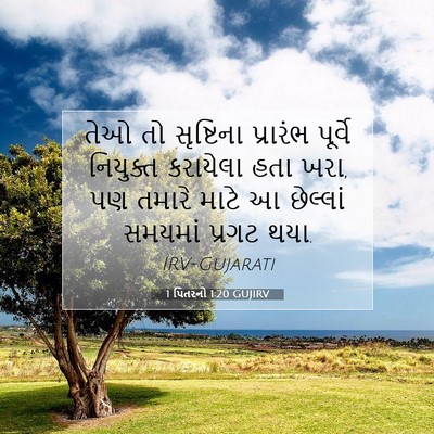 Picture 07 - 1 પિતરનો 1:20 GUJIRV - તેઓ તો સૃષ્ટિના - Bible Verse Picture
