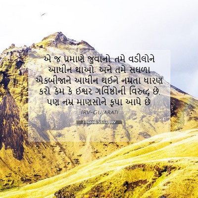 Picture 07 - 1 પિતરનો 5:5 GUJIRV - એ જ પ્રમાણે જુવાનો, - Bible Verse Picture