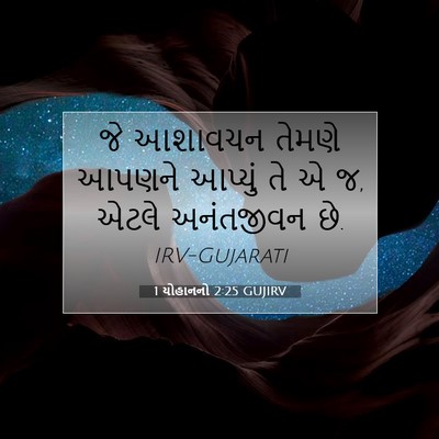 Picture 07 - 1 યોહાનનો 2:25 GUJIRV - જે આશાવચન તેમણે - Bible Verse Picture