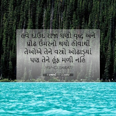 Picture 07 - 1 રાજાઓ 1:1 GUJIRV - હવે દાઉદ રાજા ઘણો - Bible Verse Picture