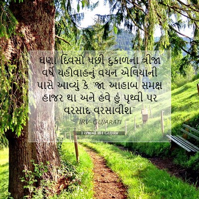 Picture 07 - 1 રાજાઓ 18:1 GUJIRV - ઘણા દિવસો પછી - Bible Verse Picture