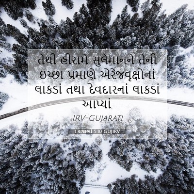 Picture 07 - 1 રાજાઓ 5:10 GUJIRV - તેથી હીરામે - Bible Verse Picture