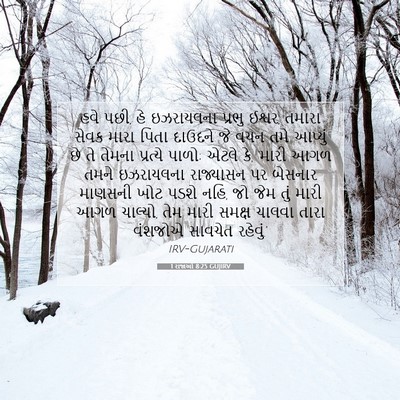 Picture 07 - 1 રાજાઓ 8:25 GUJIRV - હવે પછી, હે - Bible Verse Picture