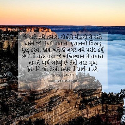 Picture 07 - 1 રાજાઓ 8:44 GUJIRV - જે રસ્તે તમે તમારા - Bible Verse Picture