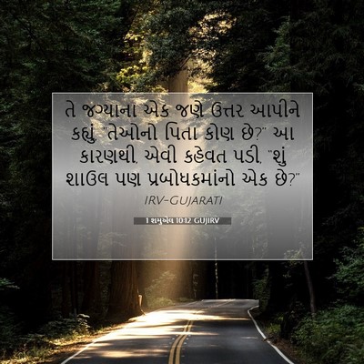 Picture 07 - 1 શમુએલ 10:12 GUJIRV - તે જગ્યાના એક જણે - Bible Verse Picture