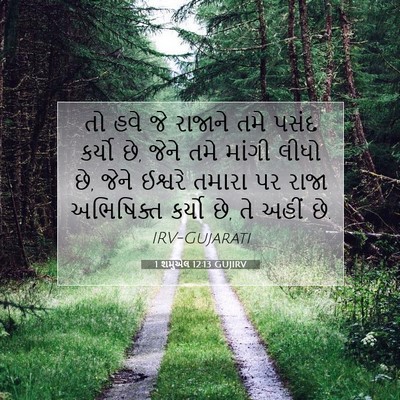 Picture 07 - 1 શમુએલ 12:13 GUJIRV - તો હવે જે રાજાને - Bible Verse Picture