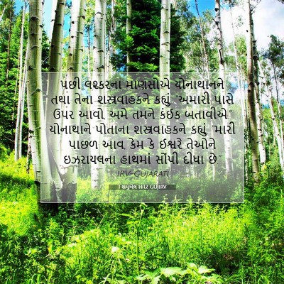 Picture 07 - 1 શમુએલ 14:12 GUJIRV - પછી લશ્કરના - Bible Verse Picture