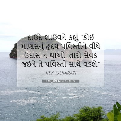 Picture 07 - 1 શમુએલ 17:32 GUJIRV - દાઉદે શાઉલને - Bible Verse Picture