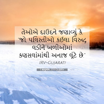 Picture 07 - 1 શમુએલ 23:1 GUJIRV - તેઓએ દાઉદને - Bible Verse Picture