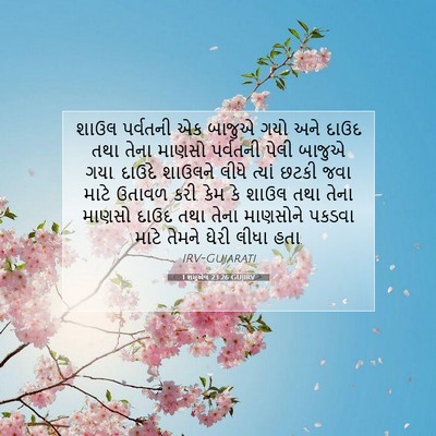 Picture 07 - 1 શમુએલ 23:26 GUJIRV - શાઉલ પર્વતની એક - Bible Verse Picture