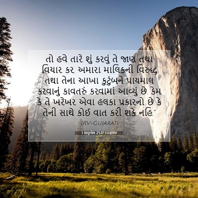 Picture 07 - 1 શમુએલ 25:17 GUJIRV - તો હવે તારે શું - Bible Verse Picture