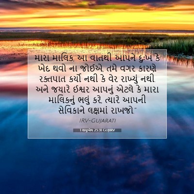 Picture 07 - 1 શમુએલ 25:31 GUJIRV - મારા માલિક, આ વાતથી - Bible Verse Picture