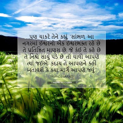 Picture 07 - 1 શમુએલ 9:6 GUJIRV - પણ ચાકરે તેને - Bible Verse Picture