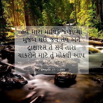 Picture 07 - 2 કાળવૃતાંત 2:15 GUJIRV - હવે, મારા માલિકે - Bible Verse Picture