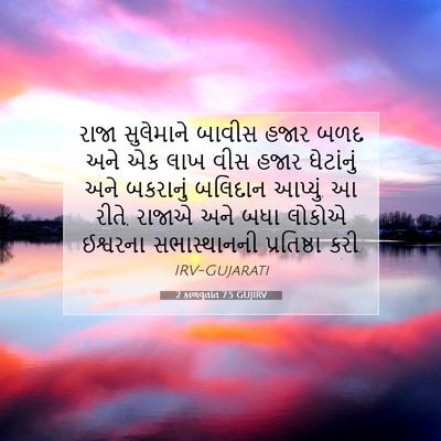 Picture 07 - 2 કાળવૃતાંત 7:5 GUJIRV - રાજા સુલેમાને - Bible Verse Picture