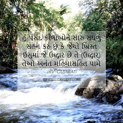 Picture 07 - 2 તિમોથીને 2:10 GUJIRV - હું પસંદ કરેલાઓને - Bible Verse Picture