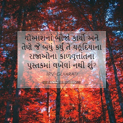 Picture 07 - 2 રાજાઓ 12:19 GUJIRV - યોઆશનાં બીજાં - Bible Verse Picture