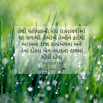 Picture 07 - 2 રાજાઓ 13:3 GUJIRV - તેથી યહોવાહનો કોપ - Bible Verse Picture