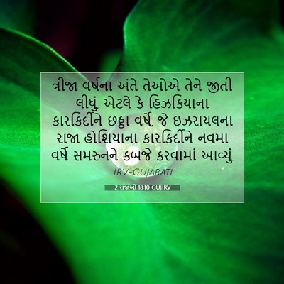 Picture 07 - 2 રાજાઓ 18:10 GUJIRV - ત્રીજા વર્ષના - Bible Verse Picture