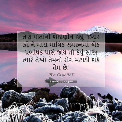 Picture 07 - 2 રાજાઓ 5:3 GUJIRV - તેણે પોતાની - Bible Verse Picture