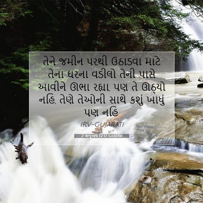 Picture 07 - 2 શમુએલ 12:17 GUJIRV - તેને જમીન પરથી - Bible Verse Picture