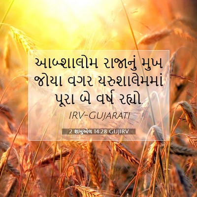 Picture 07 - 2 શમુએલ 14:28 GUJIRV - આબ્શાલોમ રાજાનું - Bible Verse Picture
