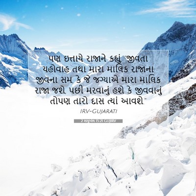 Picture 07 - 2 શમુએલ 15:21 GUJIRV - પણ ઇત્તાયે રાજાને - Bible Verse Picture