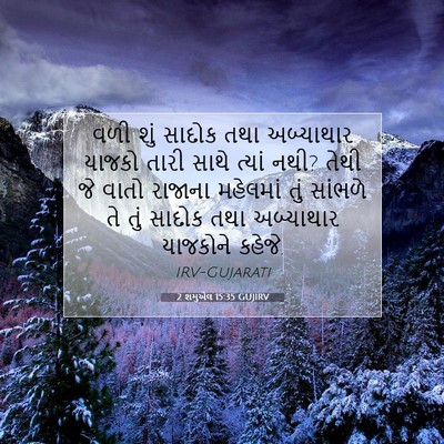 Picture 07 - 2 શમુએલ 15:35 GUJIRV - વળી શું સાદોક તથા - Bible Verse Picture