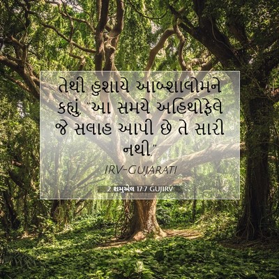 Picture 07 - 2 શમુએલ 17:7 GUJIRV - તેથી હુશાયે - Bible Verse Picture