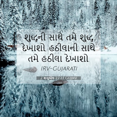 Picture 07 - 2 શમુએલ 22:27 GUJIRV - શુદ્ધની સાથે તમે - Bible Verse Picture