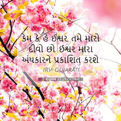 Picture 07 - 2 શમુએલ 22:29 GUJIRV - કેમ કે, હે ઈશ્વર, - Bible Verse Picture