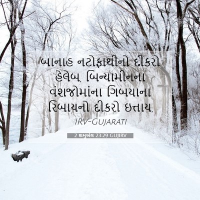 Picture 07 - 2 શમુએલ 23:29 GUJIRV - બાનાહ નટોફાથીનો - Bible Verse Picture