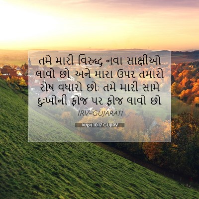 Picture 07 - અયૂબ 10:17 GUJIRV - તમે મારી વિરુદ્ધ - Bible Verse Picture