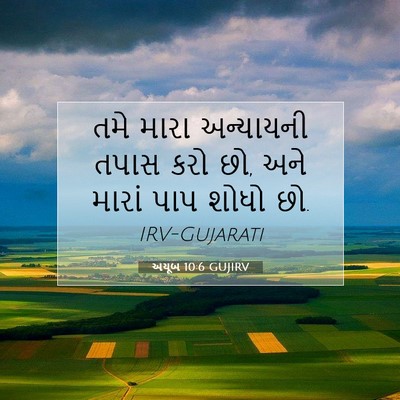 Picture 07 - અયૂબ 10:6 GUJIRV - તમે મારા અન્યાયની - Bible Verse Picture