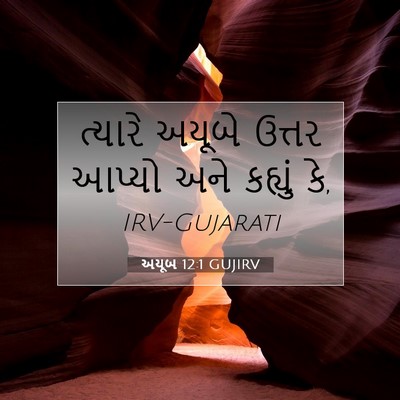 Picture 07 - અયૂબ 12:1 GUJIRV - ત્યારે અયૂબે - Bible Verse Picture