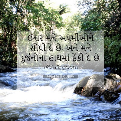 Picture 07 - અયૂબ 16:11 GUJIRV - ઈશ્વર મને - Bible Verse Picture