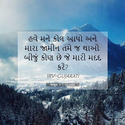 Picture 07 - અયૂબ 17:3 GUJIRV - હવે મને કોલ આપો અને - Bible Verse Picture