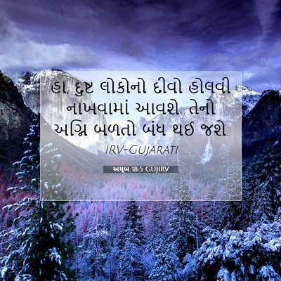 Picture 07 - અયૂબ 18:5 GUJIRV - હા, દુષ્ટ લોકોનો - Bible Verse Picture
