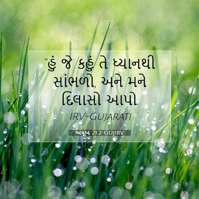 Picture 07 - અયૂબ 21:2 GUJIRV - “હું જે કહું તે - Bible Verse Picture