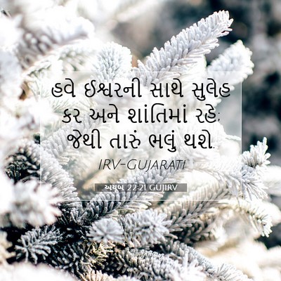 Picture 07 - અયૂબ 22:21 GUJIRV - હવે ઈશ્વરની સાથે - Bible Verse Picture