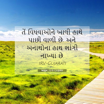 Picture 07 - અયૂબ 22:9 GUJIRV - તેં વિધવાઓને ખાલી - Bible Verse Picture