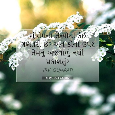Picture 07 - અયૂબ 25:3 GUJIRV - શું તેમના - Bible Verse Picture
