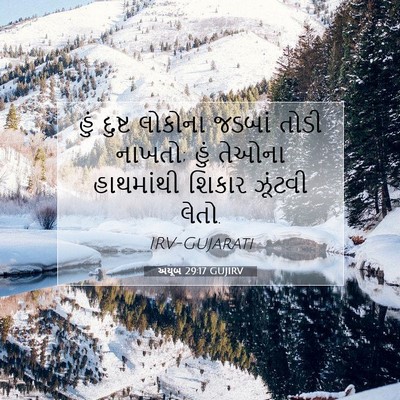Picture 07 - અયૂબ 29:17 GUJIRV - હું દુષ્ટ લોકોના - Bible Verse Picture