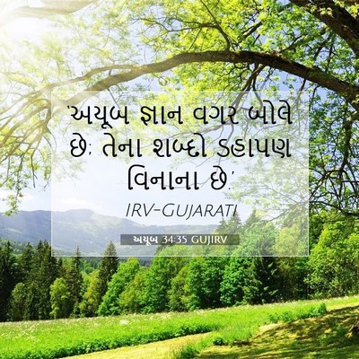 Picture 07 - અયૂબ 34:35 GUJIRV - ‘અયૂબ જ્ઞાન વગર - Bible Verse Picture